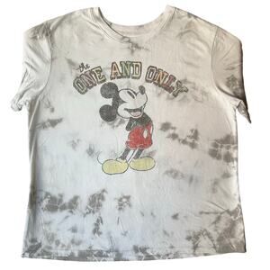 Disney Women Short Sleeve T-shirt size 2XL, White & Gray,Mickey Mouse One & Only